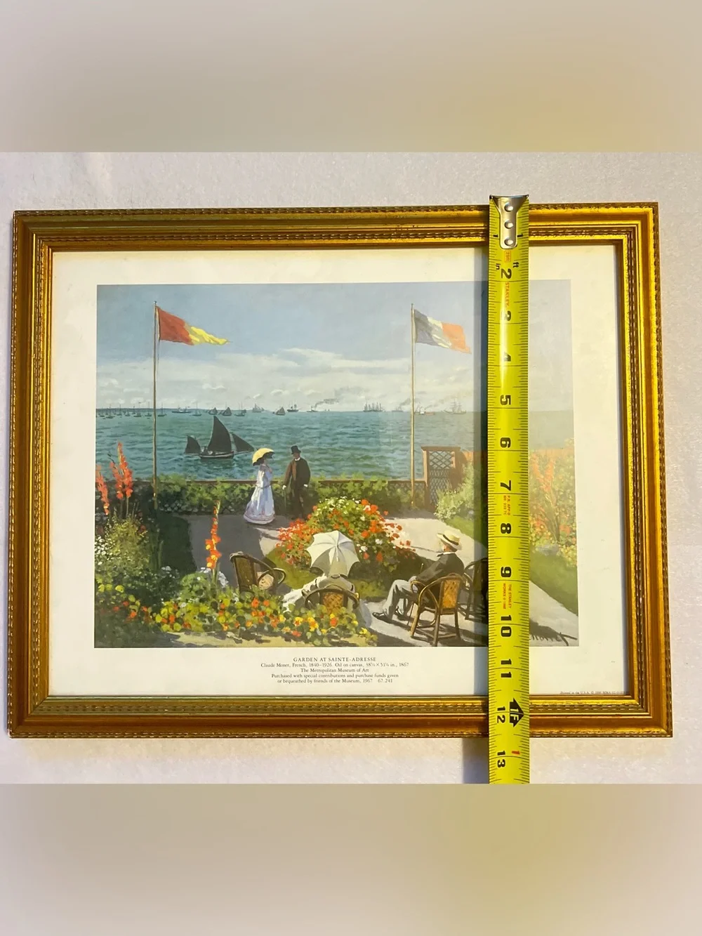 Vintage Framed Claude Monet 